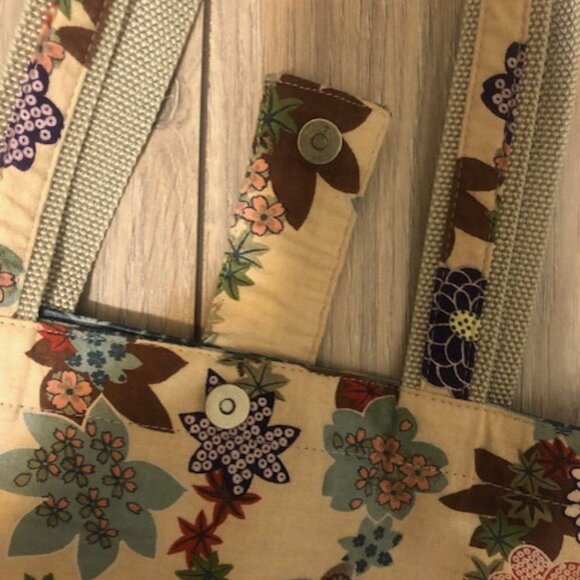 Japanese Style Floral Pattern Tote Bag - Picture 4 of 10